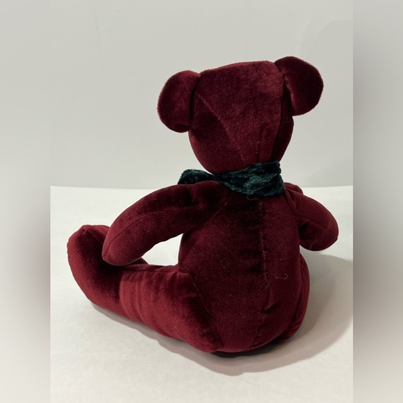 Russ Royal Winterfest Dark Red Velvet Bear Razzles Plush Stuffed Animal VTG - Picture 5 of 11